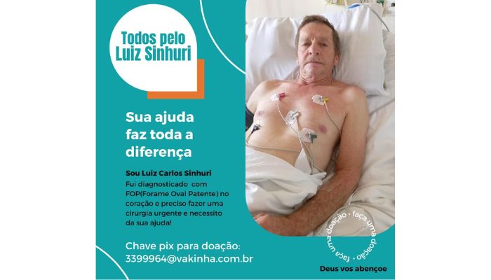 Guaraniaçu - Família e amigo de Luiz Sinhuri pedem ajuda para realização de cirurgia